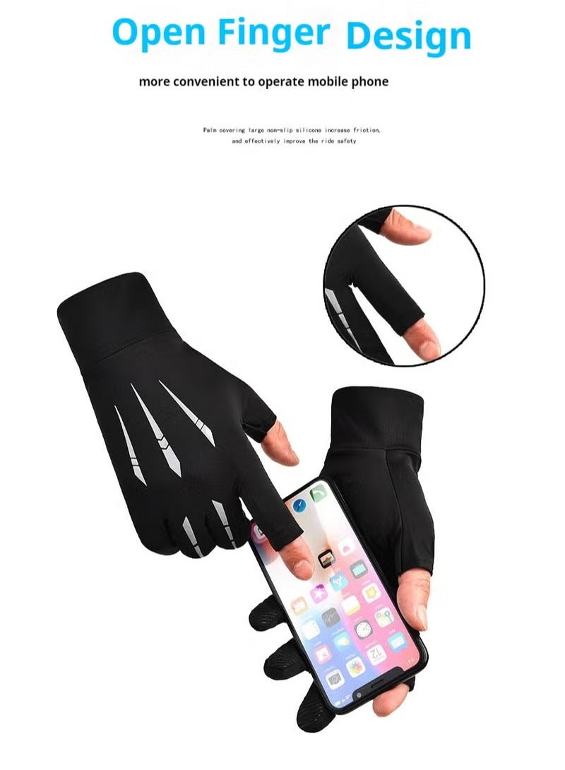 قفازات الصيد الواقية من الأشعة فوق البنفسجية، قفازات بإصبعين للحماية من الشمس - قفازات رجالية ونسائية للتجديف بالكاياك وركوب القوارب وصيد الأسماك والمشي لمسافات طويلة والقيادة وركوب الدراجات - Image 3